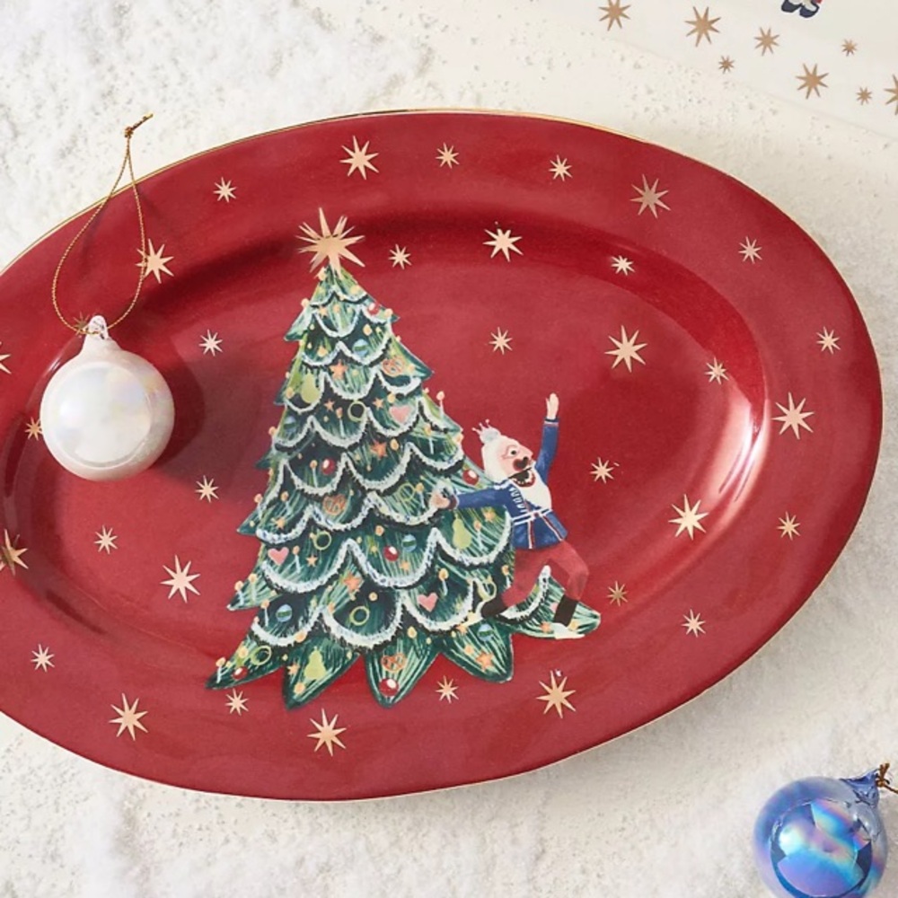 New~ New York City Ballet Stoneware Platter by Anthropologie Nutcraker Ballet